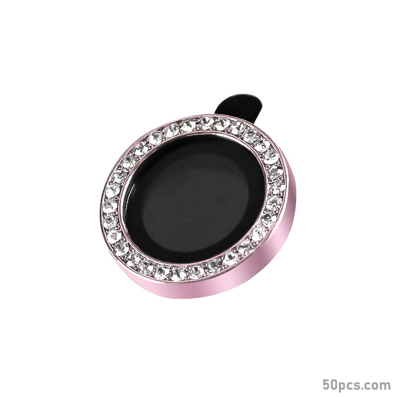 100Pcs For iPhone 12 Pro Max / iPhone 13 / 13 mini 3D Alloy Rhinestone Individual Metal Ring Cover Glass Camera Lens Protector Bling
