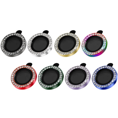 100Pcs For iPhone 11 / 11 Pro / 11 Pro Max / iPhone 12 / 12 mini / 12 Pro 3D Alloy Rhinestone Individual Metal Ring Cover Glass Camera Lens Protector Bling