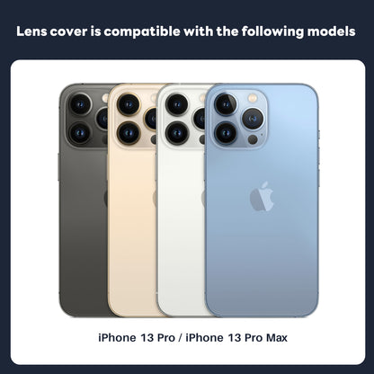 100Pcs For iPhone 13 Pro / 13 Pro Max 3D Alloy Metal Ring Cover Glass Camera Lens Protector
