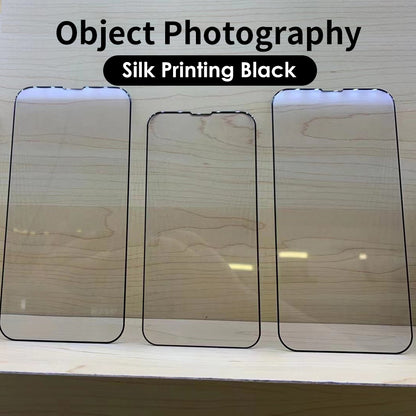 50Pcs For iPhone 11 12 13 14 15 16 17 Air Pro Max Plus A++ 0.3mm 2.5D Screen Protector High Aluminum-Silicon Tempered Glass Film, Black