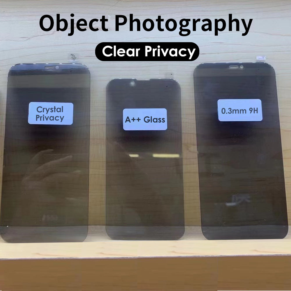 50Pcs For iPhone 11 12 13 14 15 16 17 Air Pro Max Plus A++ 28 Degree Anti-Spy Screen Protector Privacy Full Coverage Tempered Glass Film