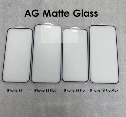 50Pcs For iPhone 11 12 13 14 15 16 17 Air Pro Max Plus A++ Matte Screen Protector Anti-Fingerprint Full Coverage Tempered Glass Film