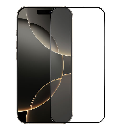 50Pcs For iPhone 11 12 13 14 15 16 17 Air Pro Max Plus A++ 0.3mm 2.5D Screen Protector High Aluminum-Silicon Tempered Glass Film, Black